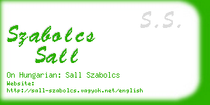 szabolcs sall business card